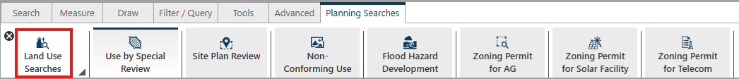 Land Use Searches Toolbar